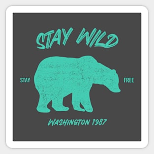 Stay Wild Washington State Bear Sticker